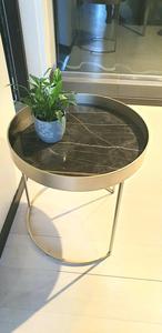 Mesa de centro a la moda, mueble hexagonal, acabado para sala de estar, Metal, aluminio, Color negro, con personalización disponible - Product Image 2