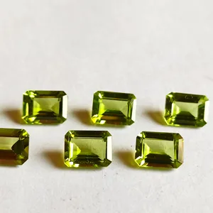 Haute qualité péridot octogone vert laboratoire créé Hydro Quartz pierres précieuses en vrac fabricant direct en gros Type de pierre précieuse naturelle - Product Image 1
