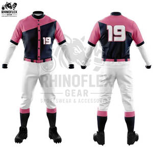 Ensembles d'uniformes de baseball de haute qualité Nouveau style de vêtements de sport Imprimé Séchage rapide Respirant Uniformes de baseball de grande taille pour adultes - Product Image 4