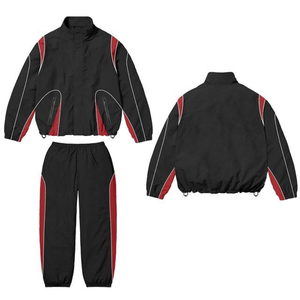 Servicio OEM Chaquetas Cortavientos Ligeras Impermeables de Nailon 100% de Alta Calidad Chaqueta Deportiva con Cremallera para Correr Traje Deportivo para Hombre - Product Image 4