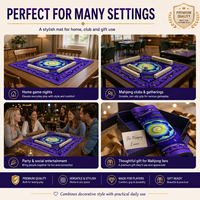Tapis de protection en diatomite résistant à l'usure pour Mahjong, tapis de jeu de table robuste et résistant aux taches, vente en gros, pour cartes de poker, style minimaliste américain