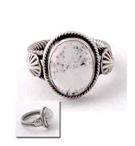 ZBM White Buffalo Ring Old Style de Erick Begay 925 Anillos de plata esterlina - Product Image 1