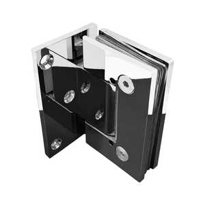 Bisagra para Puerta de Ducha de Cristal, de Latón Sólido Cromado Pulido, 8-12 mm, 90 Grados, Cierre Suave Hidráulico para Baño ALLWIN 1000HYD-9055 - Product Image 1