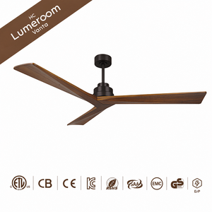 Ventilateur de plafond moderne en bois massif de 52 pouces, sans lumière, avec télécommande et moteur DC, pour patio et ferme, en stock aux États-Unis - Product Image 4