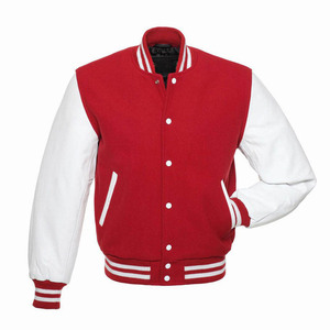 Vêtements de rue personnalisé Logo Patch Baseball Jacket Trucker Letterman Base Ball en cuir Varcity Varsity Varsity Jacket pour hommes - Product Image 6