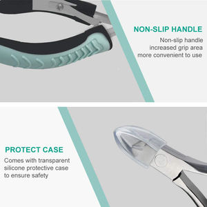 Best Quality Stainless Steel Professional Cuticle Nail Nipper Sharp <b>Point</b> Double Spring Toenail Nipper With Rubber Grip Handle - Product Image 6