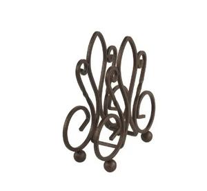 Servilletero de hierro de gran tamaño de calidad superior hecho a mano, diseño negro clásico con estilo elegante, logotipo personalizado, uso decorativo - Product Image 1