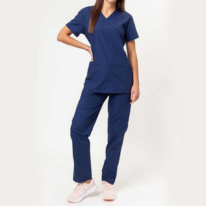 Scrubs médicaux Ensembles d'uniformes d'infirmière pour femmes Ensemble de gommage médical à manches courtes - Product Image 1
