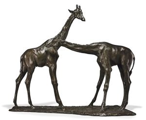 Ensemble de 2 pièces de cerf en métal Statue Sculpture en métal Cerf Sculpture en acier Sculpture animale en acier - Product Image 5