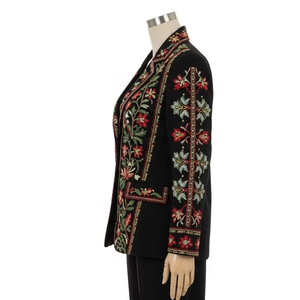 Blazer de Mujer Bordado a Mano, de Poliéster y Algodón, Tela Suave de Primera Calidad, Diseño Elegante, Ropa de Moda, Estilo Casual de Oficina, Pedidos Personalizados - Product Image 2