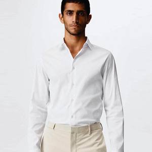 Printemps et automne nouveaux hommes Slim à manches longues décontracté haut tendance motif géométrique imprimé chemise mode chemise décontractée hommes Shirr - Product Image 1