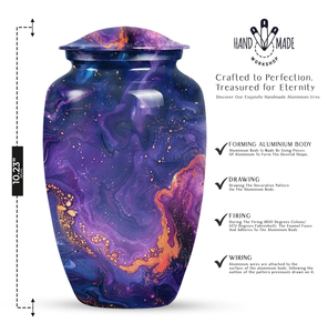 Urna Metálica Decorativa de Alta Gama con Múltiples Capacidades para Funerarias y Memoriales, Diseño Tradicional Hecho a Mano y Ecológico - Product Image 4