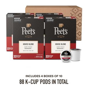 Peet's Coffee, Dark Roast Keurig K-Cup Pods, 100% Arabica Coffee - House Blend 88 Count - Product Image 2