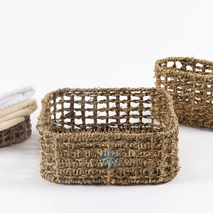 Cesta de almacenamiento de algas marinas hecha a mano natural más vendida con diseño elegante hecha en mayorista de Vietnam - Product Image 2