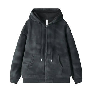 <b>Men's</b> Autumn Trendy Loose Fit Casual Wear <b>Tie</b>-Dye Zipper Hoodies Drawstring Stylish Design Premium Quality Hoodie For <b>Men</b> - Product Image 3