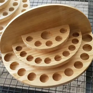 Elegant <b>Tabletop</b> Wooden Egg Rack For Kitchen <b>Display</b> Offering Practical Utility With Artistic Natural Wood Grain - Product Image 1