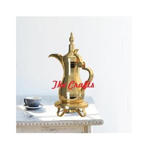 Calentador de tetera de nuevo diseño, calentador Dallah chapado en oro de latón para restaurante y vajilla de fiesta, calentador Dallah - Product Image 3