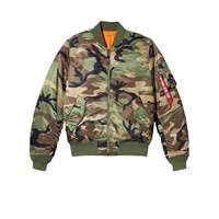 Blouson Bomber Décontracté Homme Extérieur Automne/Hiver Zippé Coupe-Vent Écologique Respirant Résistant à l'Eau Rembourré MA-1 Satin