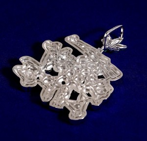 เครื่องประดับฮิปฮอปสำหรับผู้ชายแบบใหม่ปืนยิงตัวอักษรสุดเท่ดีไซน์ให้ชีวิตเรืองแสงเคลือบเรืองแสงจี้สีเข้ม - Product Image 3