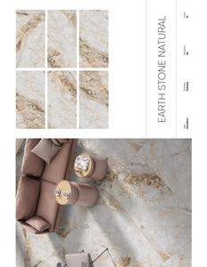 Carreaux en porcelaine émaillée au design italien pierre de terre moderne antidérapante pour villa centre commercial école texture solide pour chambre d'hôtel et d'appartement - Product Image 1