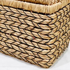 Artex Dong Thap Paniers de rangement en jacinthe d'eau tissés à la main et coffrets cadeaux en osier pour la maison et le bureau - Product Image 3