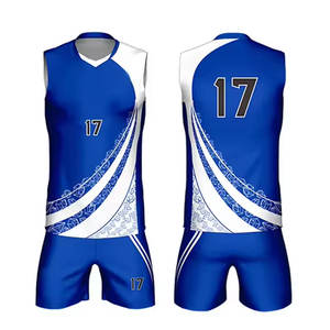 Vente en gros de maillots de volley-ball en polyester de haute qualité pour femmes ensembles personnalisés de style uniforme d'équipe d'impression par transfert de chaleur - Product Image 3