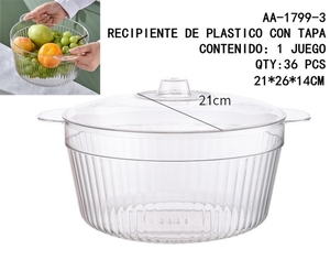 CASAMAX WL AA-1799-3 ภาชนะพลาสติกพร้อมฝาปิด ทนทาน ใช้เก็บอาหารได้หลากหลาย ปลอดภัย พกพาสะดวก - Product Image 2