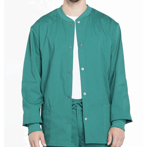 Scrub Jacket transpirable cómodo tejido razonable antiarrugas Scrub Jacket para hombres - Product Image 4