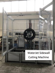 MACHINE DE COUPE DE PAROI LATÉRALE À JET D'EAU TYPE 2 Jusqu'à 2.7 MT Comme diamètre extérieur du pneu - Product Image 2