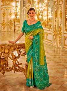 Saree en soie Banarasi doux et imprimé par Fab Zone pour vêtements indiens et pakistanais - Product Image 4