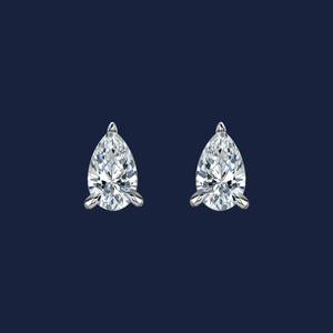 Pendientes de Oro Sólido de 14K con Diamantes Grand Pear Cultivados en Laboratorio, Corte Pera, 0.6 Quilates, GH-SI, Producto Más Vendido - Product Image 1