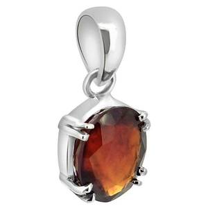 Colgante de Granate Hessonita Natural Certificado (Gomed) de 4.25-12.25 Ratti con Engaste de Plata 925, Collar de Piedra Preciosa Fina Astrológica - Product Image 3