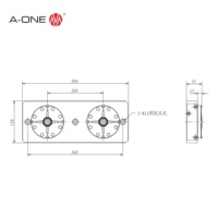EROWA Double Tête Centrage Distance 2150 mm Pneumatique Point Zéro Positionnement Mandrin