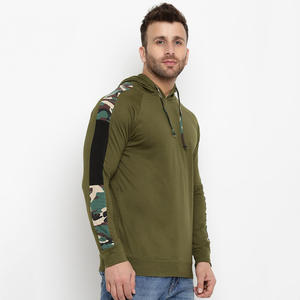 Sudadera con capucha y cremallera para hombre, de algodón grueso, corte ajustado, forro polar, talla grande, color liso, bordada, para otoño, OEM - Product Image 3
