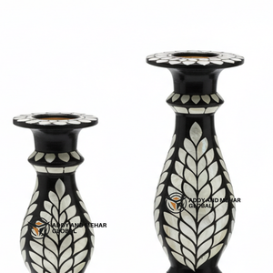 Un fournisseur indien propose un bougeoir fait main avec incrustation de nacre Turquoise Floral décoratif réutilisable pour la décoration de la maison - Product Image 4