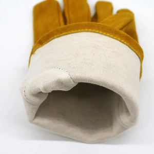 Gants de sécurité confortables et résistants à la chaleur pour le camping en plein air, en cuir de vachette, résistants à l'usure, anti-brûlure et anti-coupure pour les conducteurs - Product Image 4