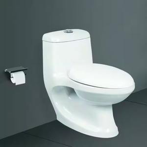 Toilettes monobloc pour toilettes de salle de bains-Articles sanitaires dorés de Chine, toilettes monobloc de luxe de couleur blanche au sol - Product Image 1