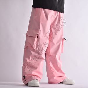 2025 hommes haute rue mode personnalisé décontracté Baggy ample Cargo pantalon fermeture éclair coupe-vent chauffé impression Techniques pantalon de travail - Product Image 3