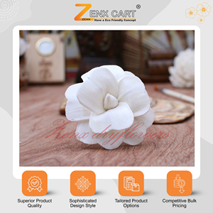 Flores Artificiales de Madera Sola Hechas a Mano Más Vendidas - Camelia Decoración del Hogar Navidad Disponible en Tamaños (6/8/10cm) al Precio Más Bajo - Product Image 2