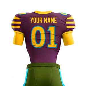 高品质美式足球球衣和裤子制服升华印花定制团队运动服套装 - Product Image 6