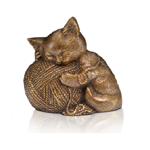 Cat Shape Brass Cremation Urn Pet <b>Ashes</b> Memorial <b>Keepsake</b> Decorative Metal Urn Animal <b>Ash</b> Storage Funeral Container - Product Image 1