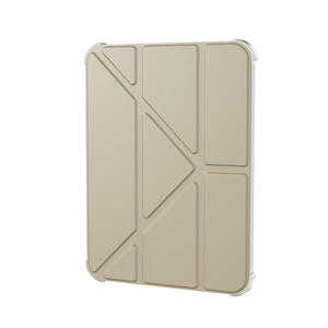 IPAD Pro 11 (2024) Étui de protection doré en cuir PU et silicone certifié FCC pour le chargement et le sommeil - Product Image 2