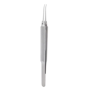 Pinzas de Sujeción Tennant Curvas Extra Delicadas con Mordazas Lisas de Acero, Kit Quirúrgico, Plataforma de Sujeción de 0.5 x 6 mm, 11 cm, Oftálmicas - Product Image 1