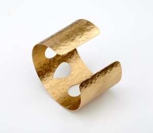 Brazalete ancho de diseñador floral de latón puro 100% hecho a mano, brazalete ajustable, Regalo para mamá - Product Image 5