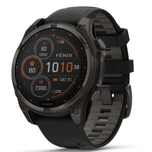 Nuevo Garmin Fenix 8 Sapphire de 47 mm con Pantalla AMOLED, Correa de Silicona Gris Carbón, GPS, Sellado, Origen Estadounidense, 1 Año de Garantía - Product Image 1
