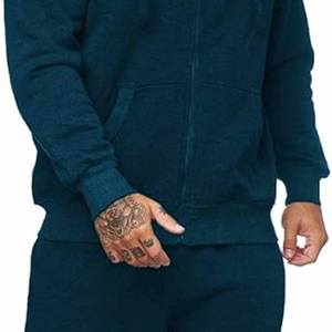 Conjunto de chándal para hombre, traje deportivo con capucha, estilo bombardero, parte superior completa, pantalones para correr, chándal hecho por vestido deportivo - Product Image 2