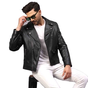 Chaqueta de Cuero PU para Hombre, Estilo Motero, con Cuello Alto, de Alta Calidad, Informal y a la Moda - Product Image 2