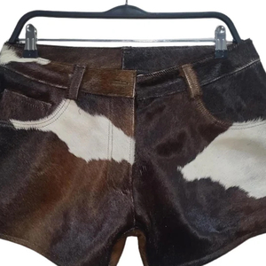 กางเกงขาสั้นหนังวัวแท้ผู้ชาย ดีไซน์เองได้ แฟชั่นสตรีทสุดเท่ เอวยางยืด ขายแล้ว - Product Image 2