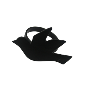 ที่ใส่ผ้าเช็ดปากรูปนกทำจากอลูมิเนียมสีดำด้านสำหรับงานแต่งงานของตกแต่งโต๊ะแบบสั่งทำสำหรับร้านอาหารและโรงแรม - Product Image 1