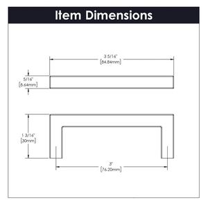 Tirador de armario de cajón cuadrado de aluminio moderno para el hogar, cocina, muebles de oficina, herrajes, puerta, cajón, armario, tirador de armario - Product Image 3